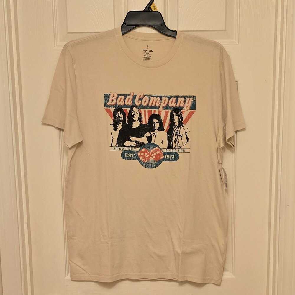 NWT Men's Wrangler Men's Bad Company Band Shirt Multiple Sizes Available